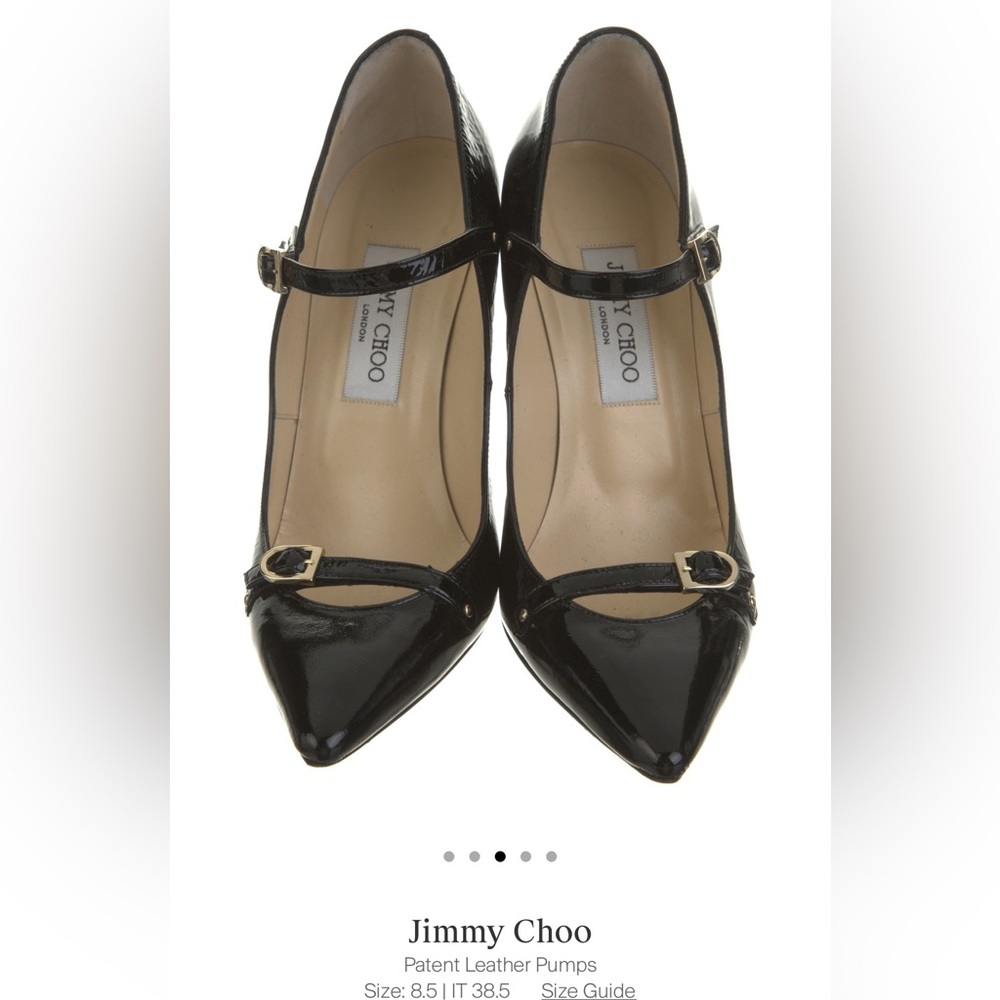 JIMMY CHOO PATENT LEATHER MARY JANE PUMPS